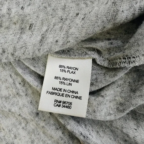 Rebecca Taylor Open Back Ruffle Grey Melange Jersey Short Flax Dress Size XS - Picture 9 of 16